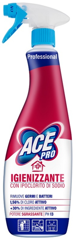 Ace Pro - Spray igienizzante con ipoclorito di sodio - 750 millilitri