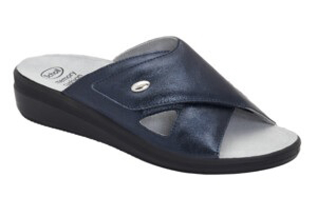 Antonia cross ciabatta color navy blue - numero 40