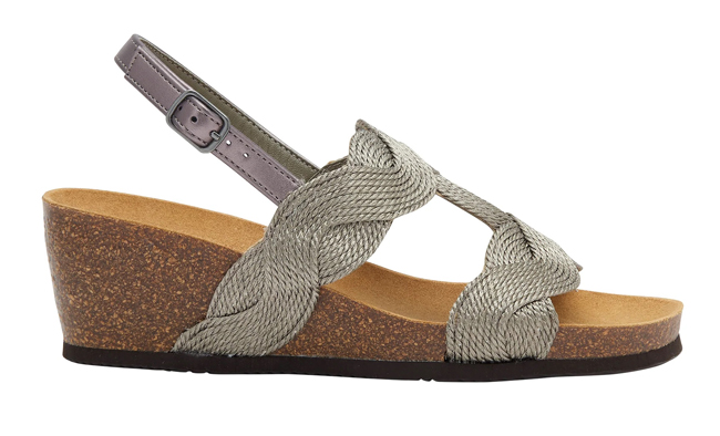 CETARA T-BAR SANDAL ROPE WOMAN PEWTER 36 MATERIALE CORDA FODERA TOMAIA SIMILPELLE SOTTOPIEDE MICROFIBRA SUOLA EVA FITTING F ALTEZZA TACCO 40 COLLEZIONE SS23