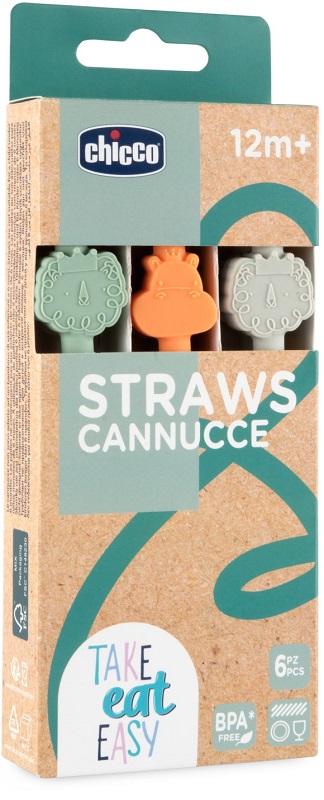 CHICCO CANNUCCE SILICONE 12 MESI+