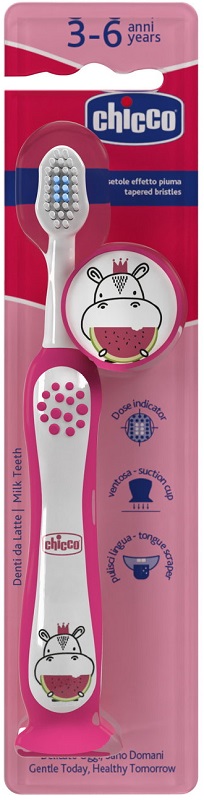 Spazzolino rosa chicco - 3-6 anni