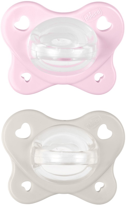 CHICCO DUAL SOFT SUCCHIETTO ROSA 2-6 MESI 2 PEZZI
