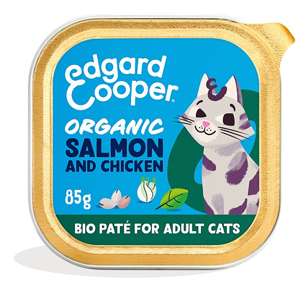 EDGARD&COOPER CAT EXPORT CUP ORGANIC SALMON&CHICKEN 85 G