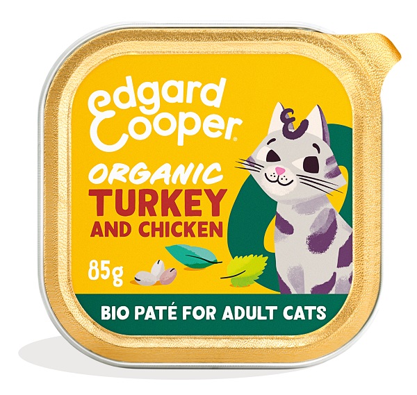 EDGARD&COOPER CAT EXPORT CUP ORGANIC TURKEY&CHICKEN 85 G