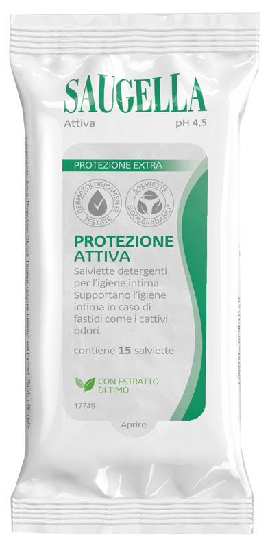 SAUGELLA ATTIVA SALVIETTINE15P