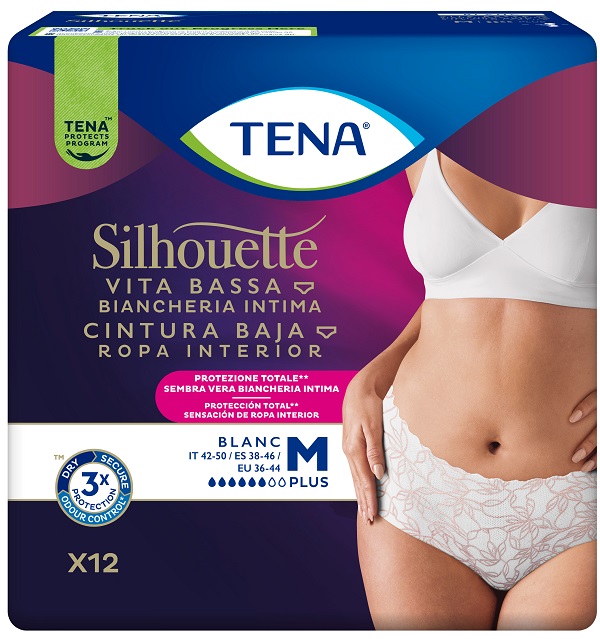 TENA SILHOUETTE P WHITE M 12PZ