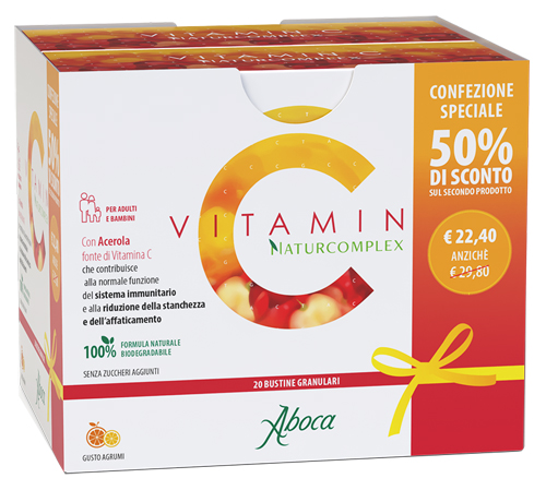 VITAMIN C NATURCOMPLEX 20 BUSTINE GRANULARI CONFEZIONE SPECIALE 1+1