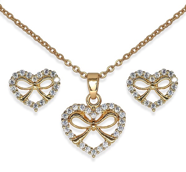 BJS020 PARURE GIFT HEART GOLD PLATED