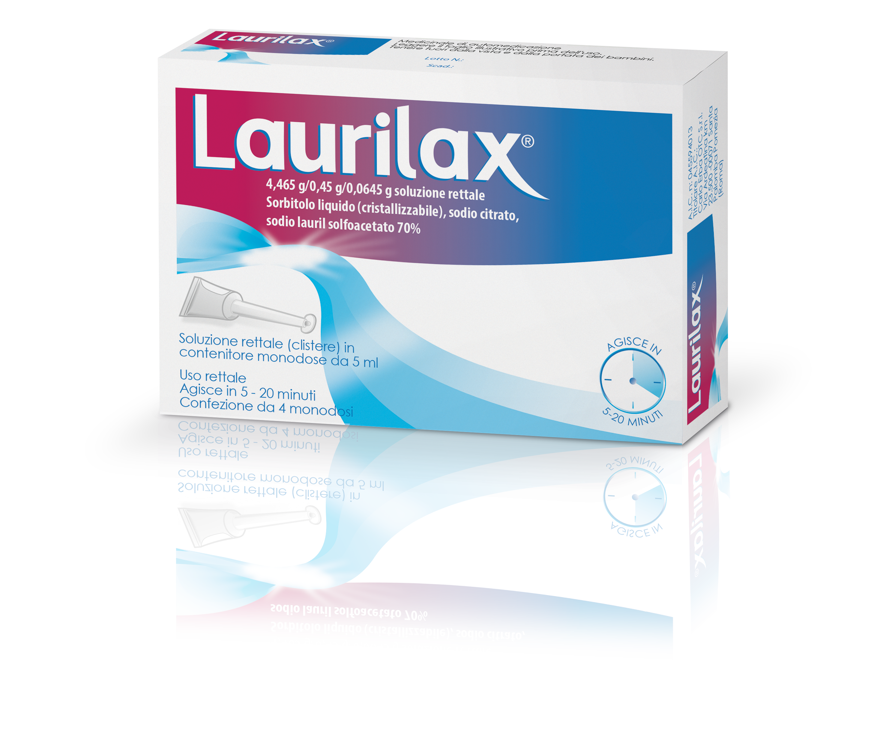LAURILAX*4 contenitori monod 5 ml soluz rett