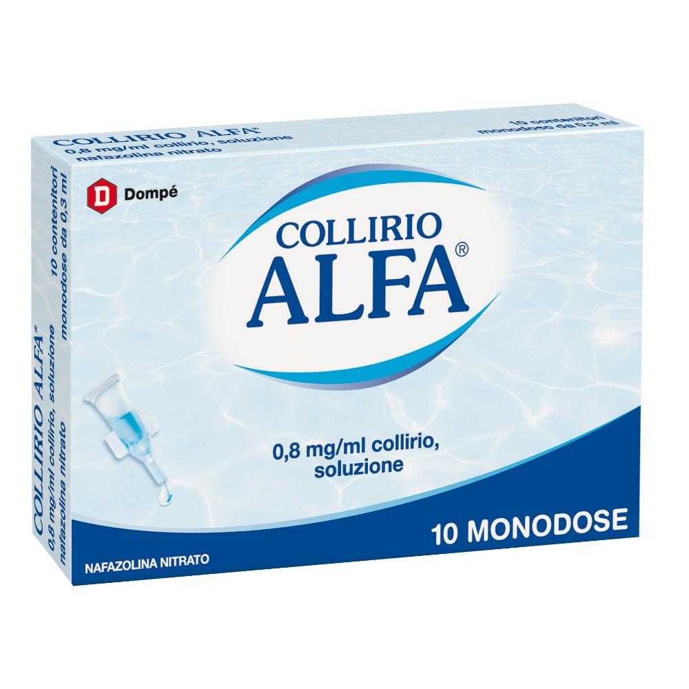 COLLIRIO ALFA DECONGESTIONANTE*10 monodosi collirio 0,3 ml 0,8 mg/ml