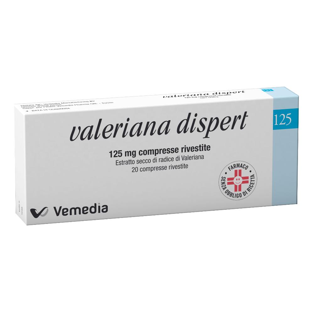 Valeriana Dispert 20 compresse rivestite da 125 milligrammi - farmaco per ansia lieve e difficoltà nel prendere sonno