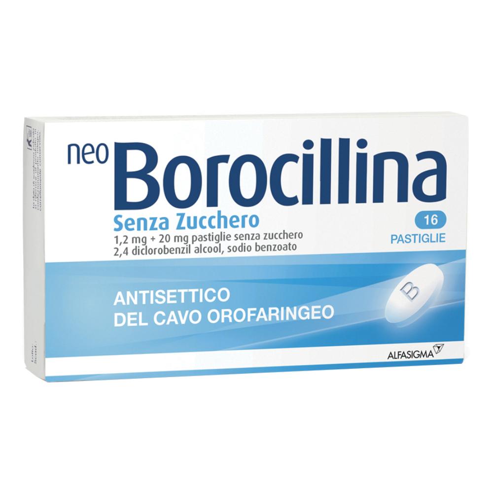 NEOBOROCILLINA*16 pastiglie 1,2 mg + 20 mg senza zucchero