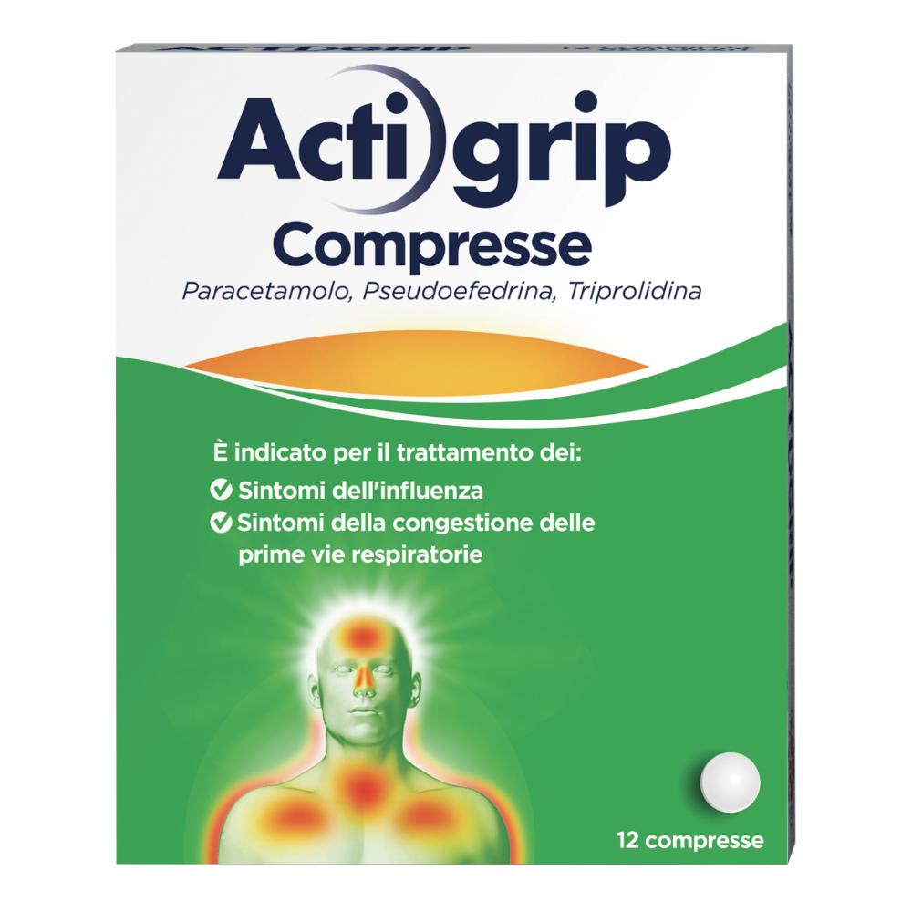 ACTIGRIP*12 cpr 60 mg + 2,5 mg + 500 mg
