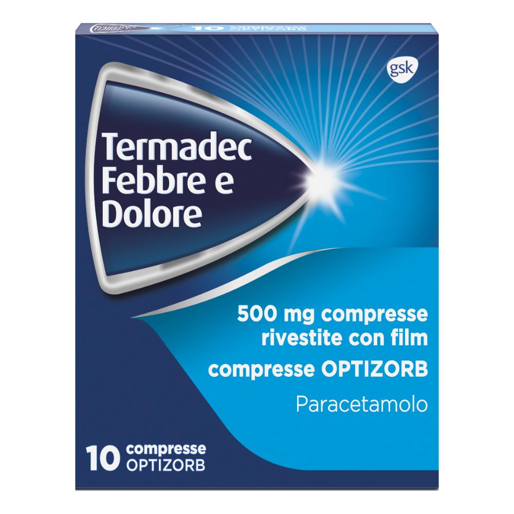TERMADEC FEBBRE E DOLORE*10 cpr riv 500 mg optizorb