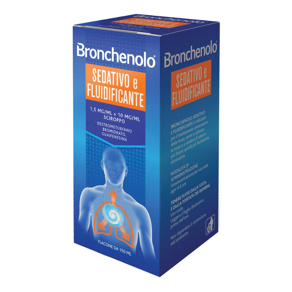 BRONCHENOLO SEDATIVO E FLUIDIFICANTE*sciroppo 150 ml 1,5 mg/ml + 10 mg/ml