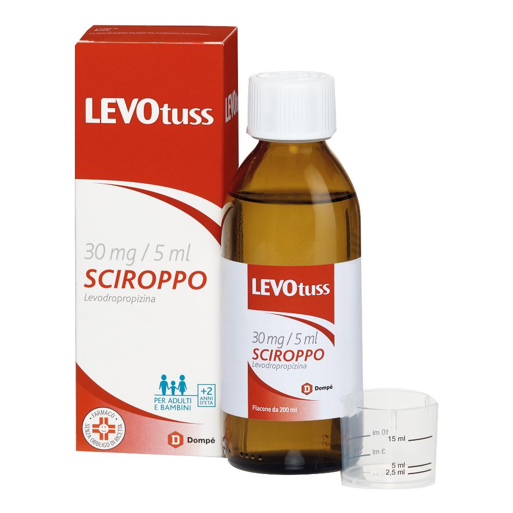 Levotuss sciroppo 200 millilitri 30 milligrammi/5 millilitri