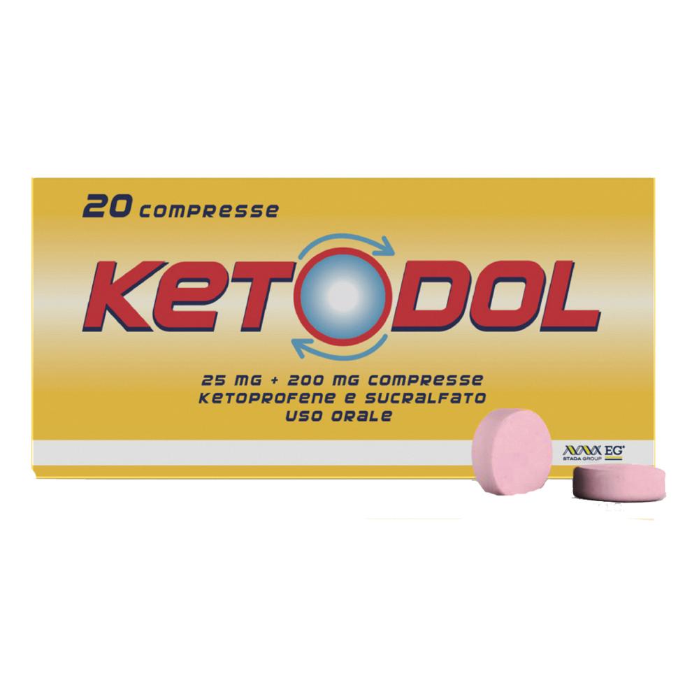 KETODOL*20 cpr 25 mg + 200 mg
