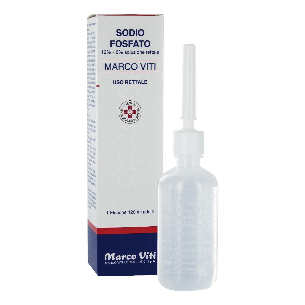 SODIO FOSFATO (MARCO VITI)*1 flacone 120 ml 16% + 6% soluz rett