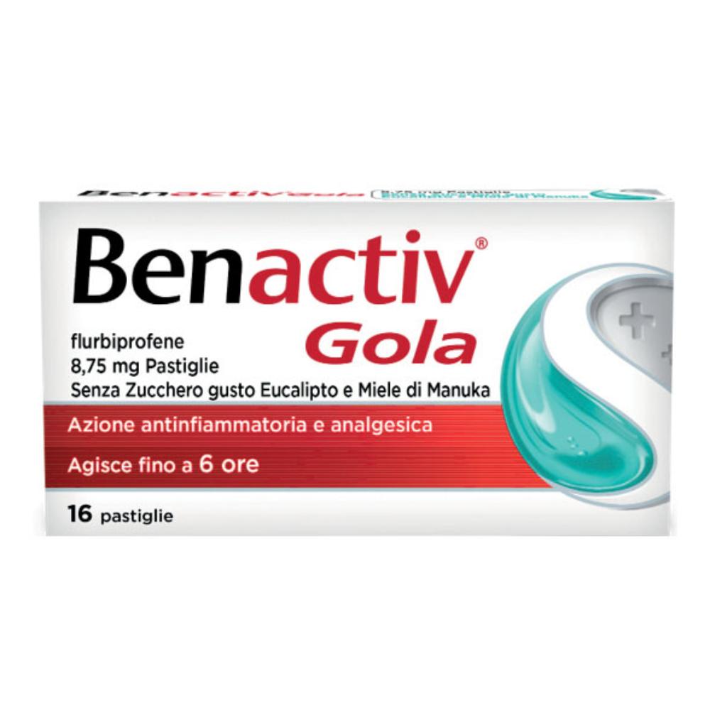 BENACTIV GOLA*16 pastiglie 8,75 mg senza zucchero miele di manuka e eucalipto