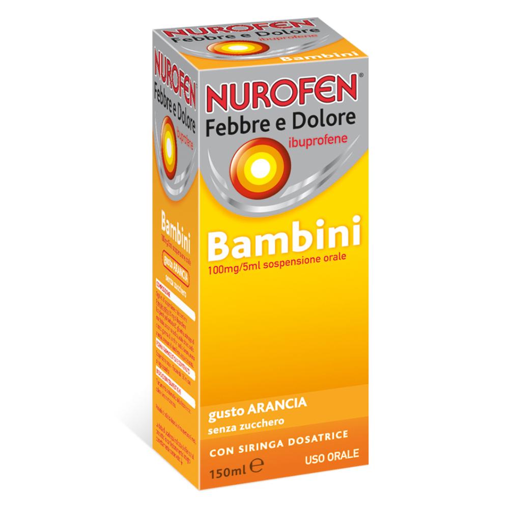Nurofen febbre e dolore bambini - Sciroppo gusto arancia 100 milligrammi/5 millilitri