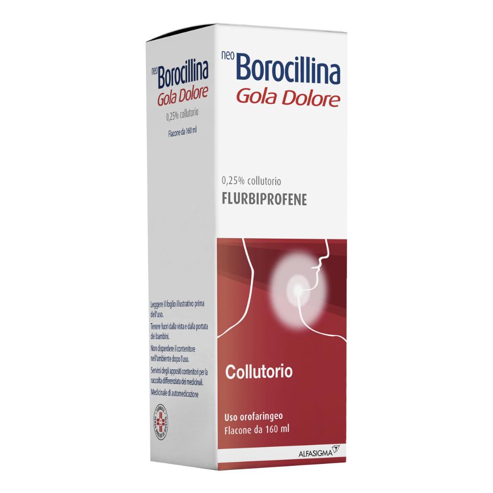 NEOBOROCILLINA GOLA DOLORE*collutorio 400 mg 160 ml 0,25%