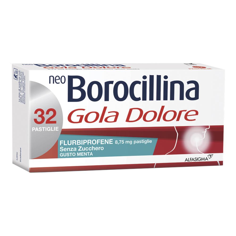 NEOBOROCILLINA GOLA DOLORE*32 pastiglie 8,75 mg menta senzazucchero