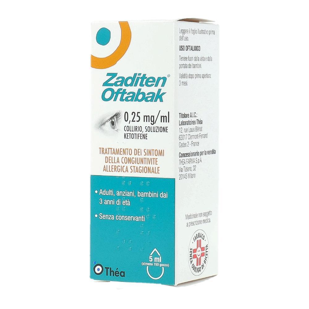 ZADITEN OFTABAK*collirio 5 ml 0,25 mg/ml