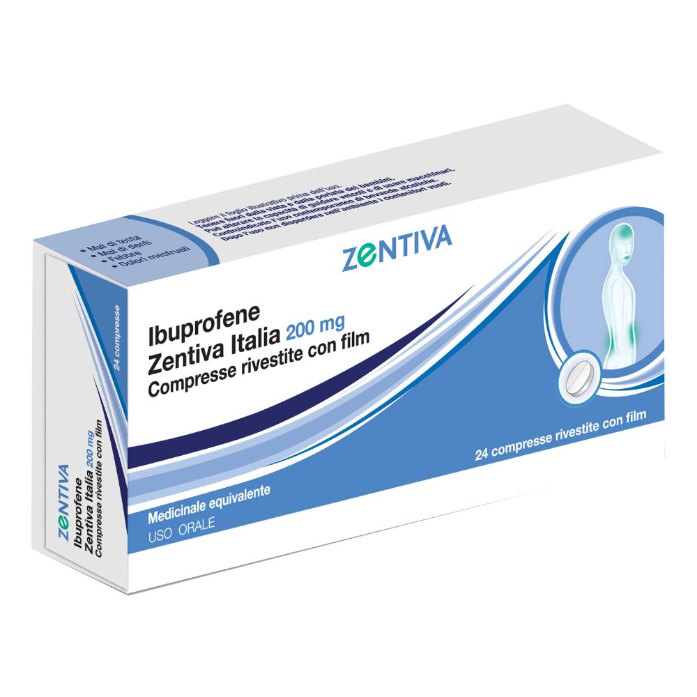 IBUPROFENE (ZENTIVA ITALIA)*24 cpr riv 200 mg