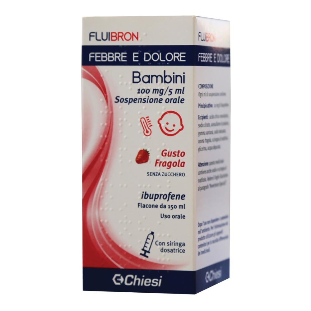 DECAFLU FEBBRE E DOLORE*orale sosp 150 ml 100 mg/5 ml gustofragola senza zucchero