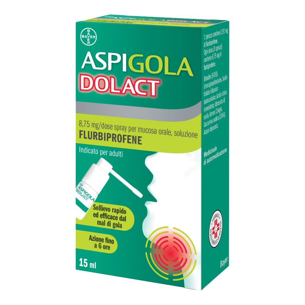 ASPIGOLADOLACT*spray mucosa orale 15 ml 8,75 mg/dose