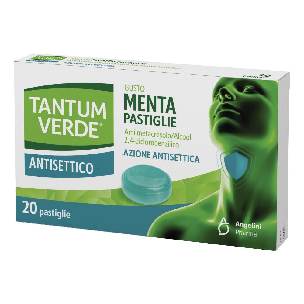 TANTUM VERDE ANTISETTICO*20 pastiglie gusto menta 0,6 mg + 1,20 mg