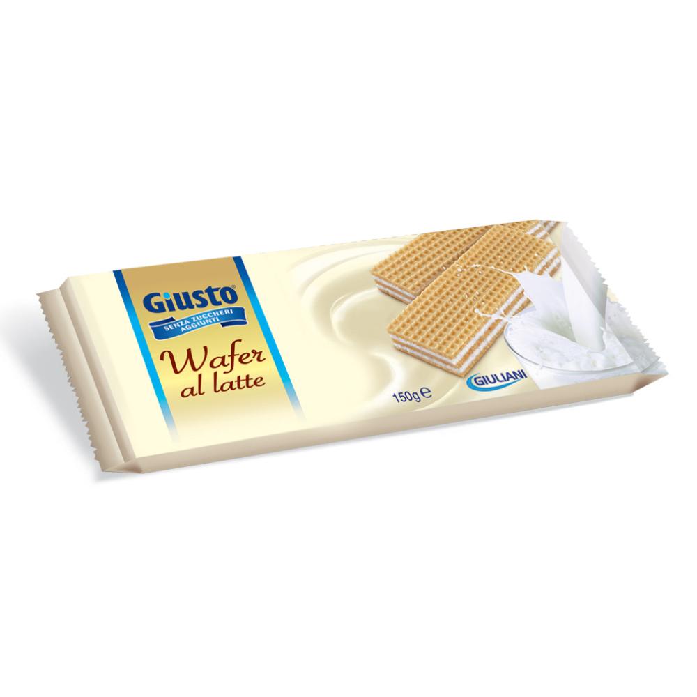 GIUSTO SENZA ZUCCHERO WAFERS LATTE 150 G