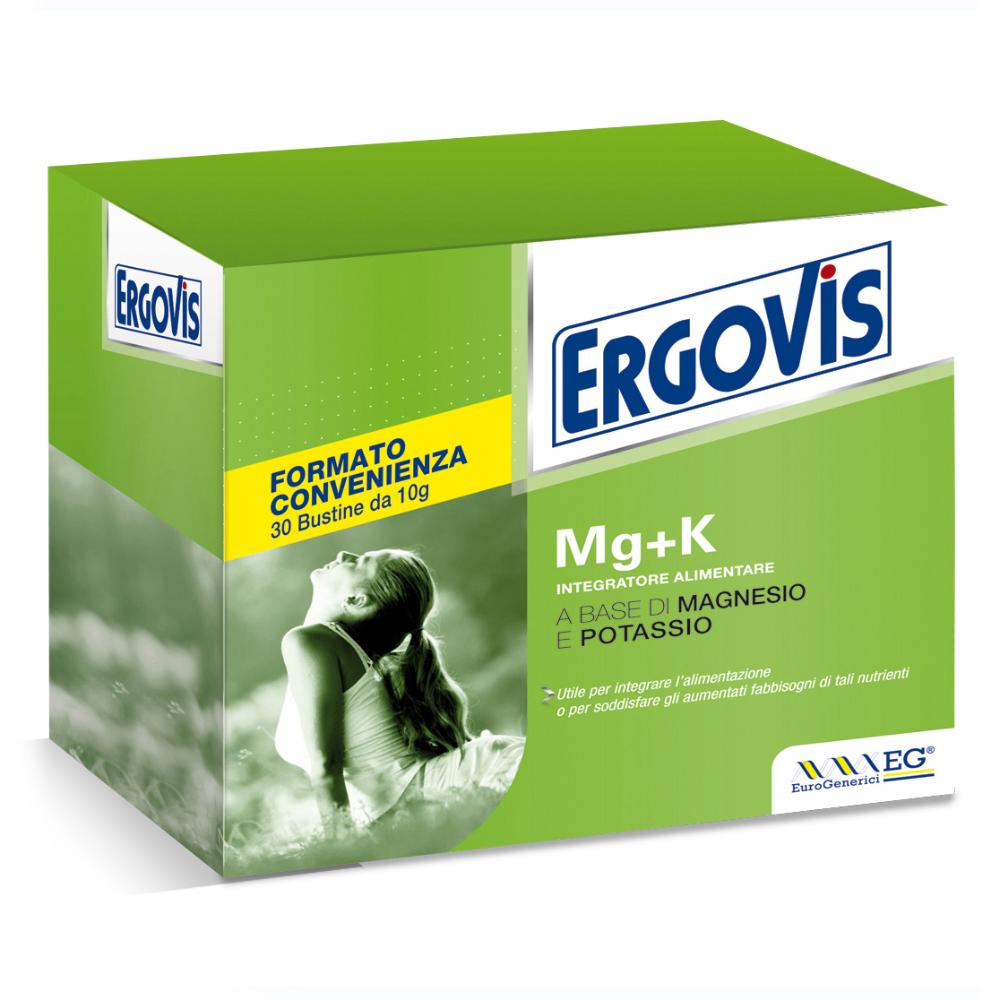 Ergovis Mg+K - integratore di magnesio e potassio da 30 buste