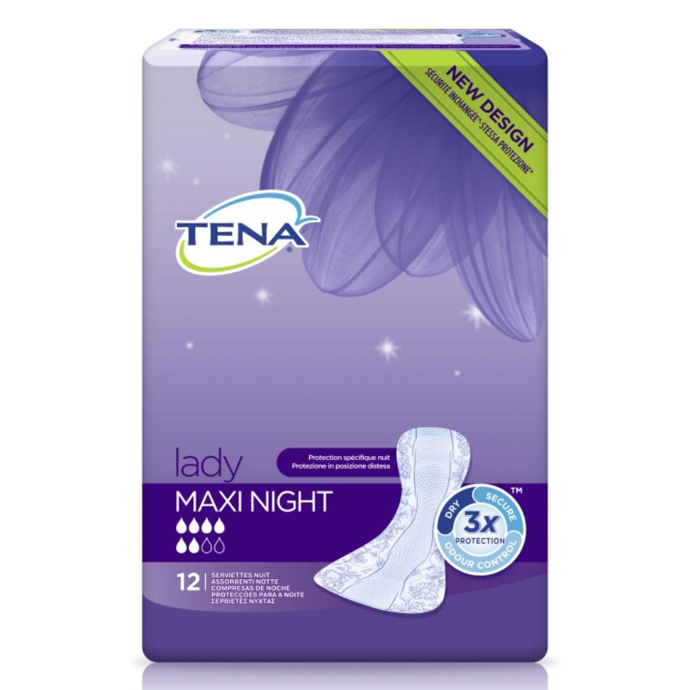 Tena lady maxi night - assorbenti per incontinenza urinaria - 12 pezzi
