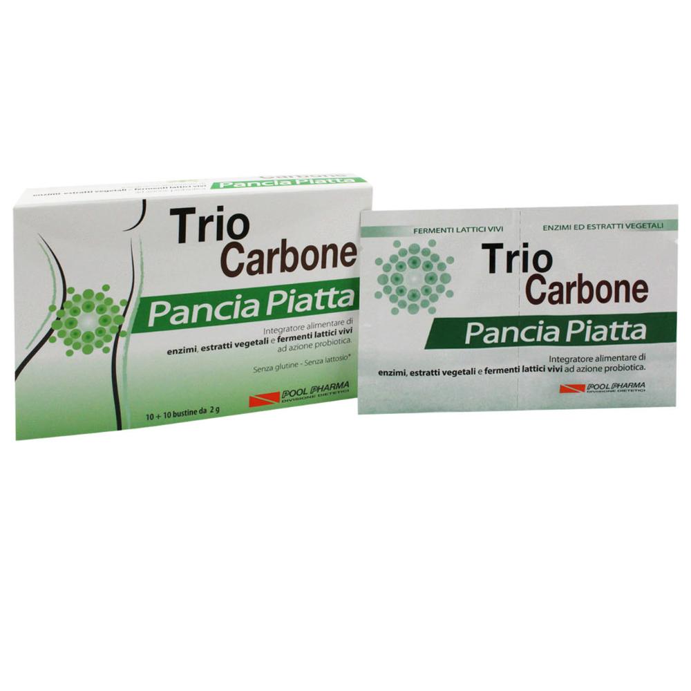 TRIOCARBONE PANCIA PIATTA 10 + 10 BUSTINE