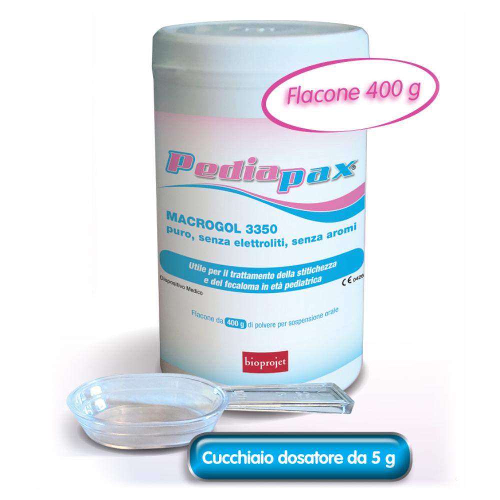 bioprojet italia srl pediapax polvere trattamento stitichezza e fecaloma 400 grammi