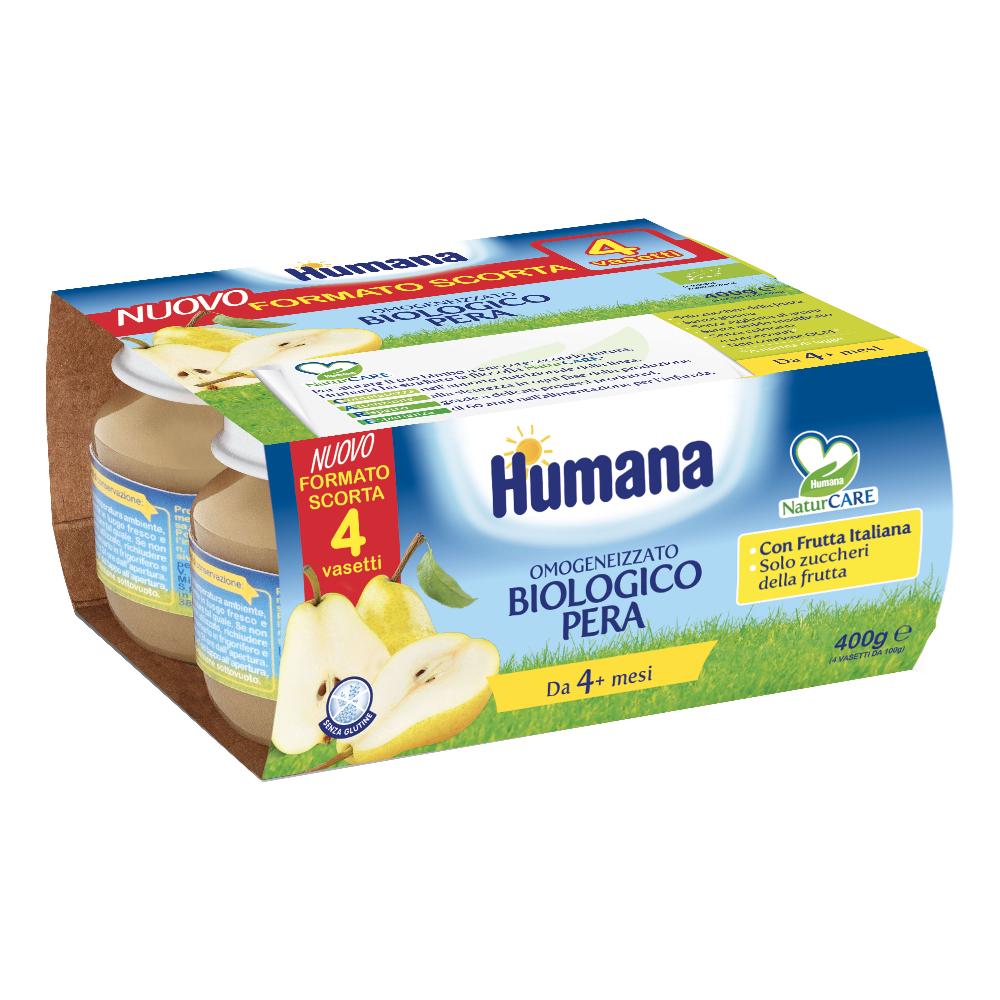 Humana omogeneizzato pera BIO 4pz da 100 grammi