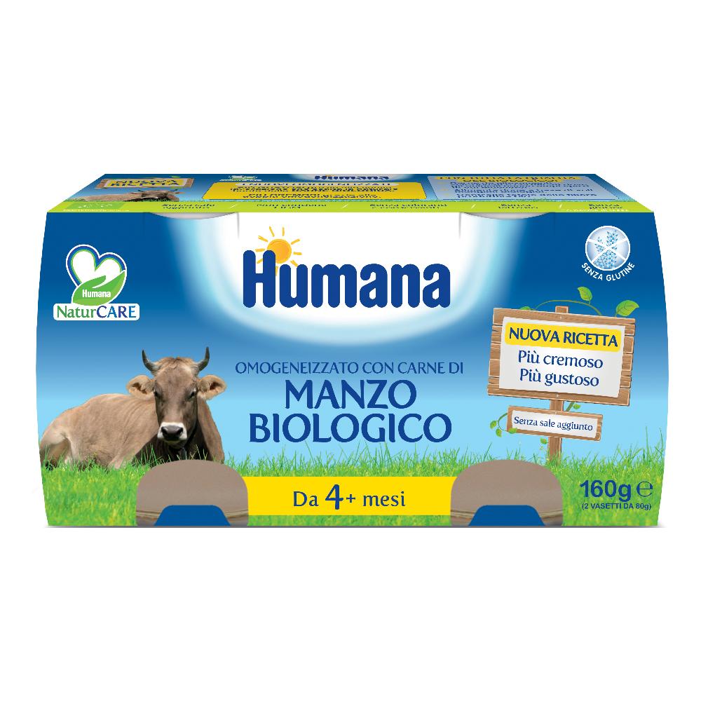 Humana omogeneizzato manzo BIO 2PZ da 80 grammi