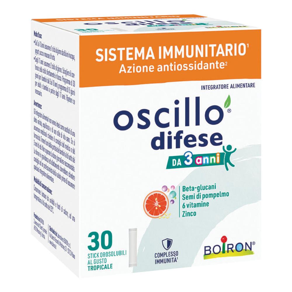 Oscillo difese 3+ - 30 stick orosolubili per adulti e bambini a partire dai 3 anni
