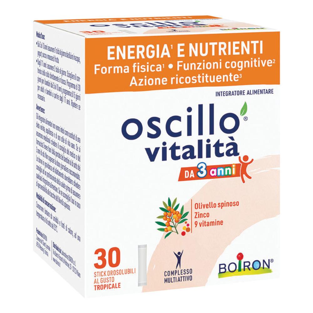 Oscillo vitalità 3+ - integratore multivitaminico per bambini 30 stick orosolubili