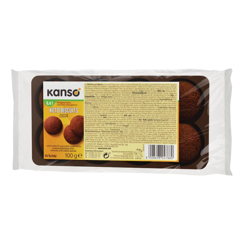 KANSO KETO BISCUITS COCOA 100G