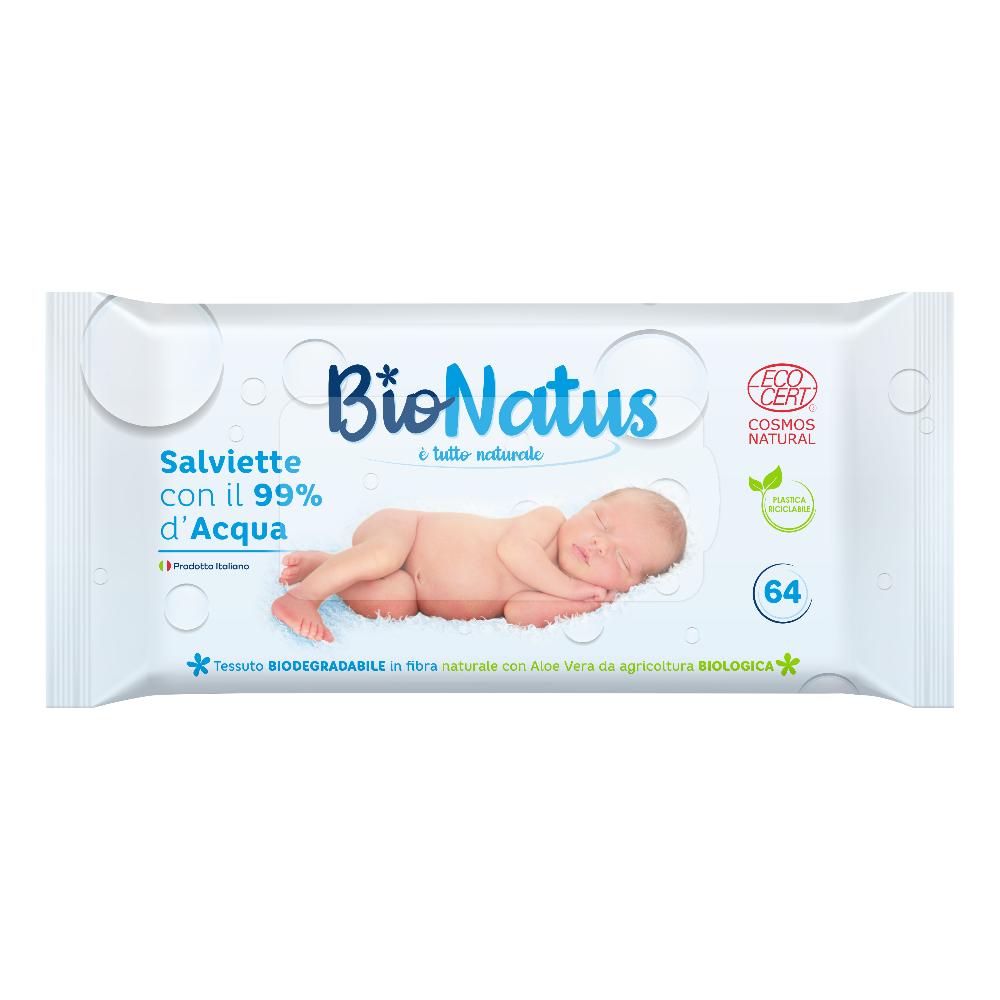 SALVIETTE 99% ACQUA BIONATUS 64P