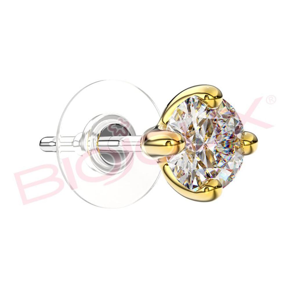 BJT391 ORECCHINO QUEEN CATHERINE 4MM GOLD PLATED