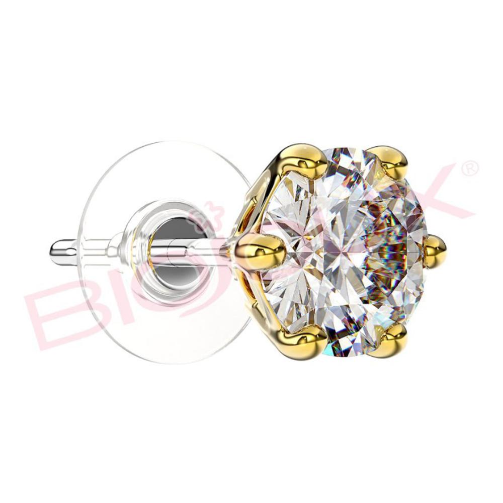 BJT393 ORECCHINO QUEEN CHARLOTTE 5MM GOLD PLATED