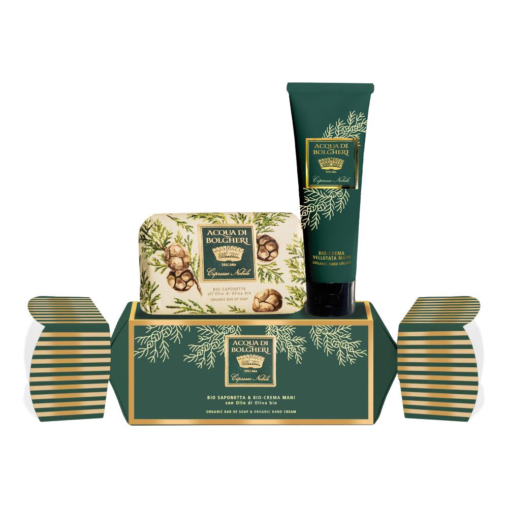 Acqua di Bolgheri - Cipresso Nobile Cofanetto Caramella - Bio Saponetta & Bio Crema Mani Con Olio di oliva Bio