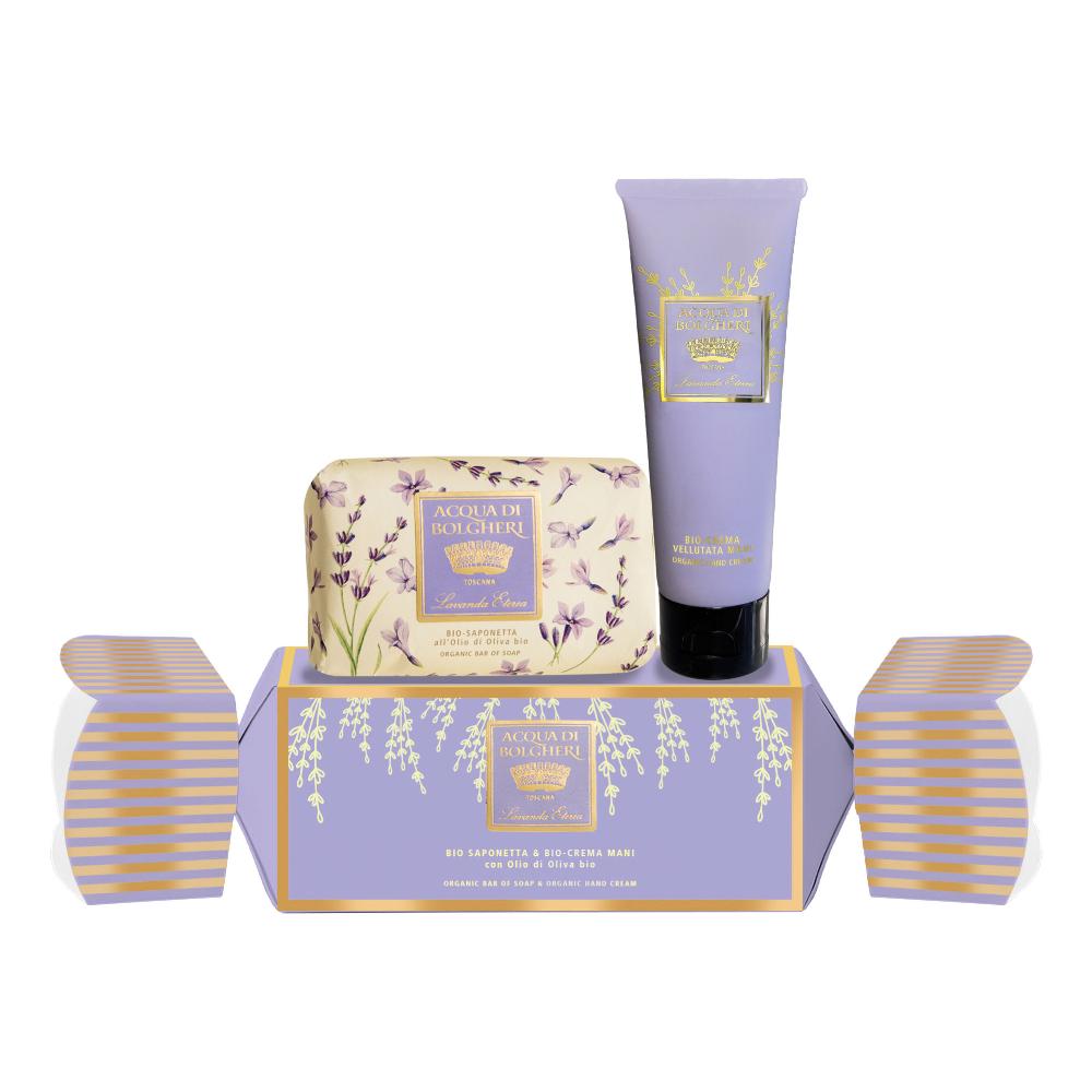 Acqua di Bolgheri - Lavanda Cofanetto Caramella - Bio Saponetta & Bio Crema Mani con Olio di Oliva Bio