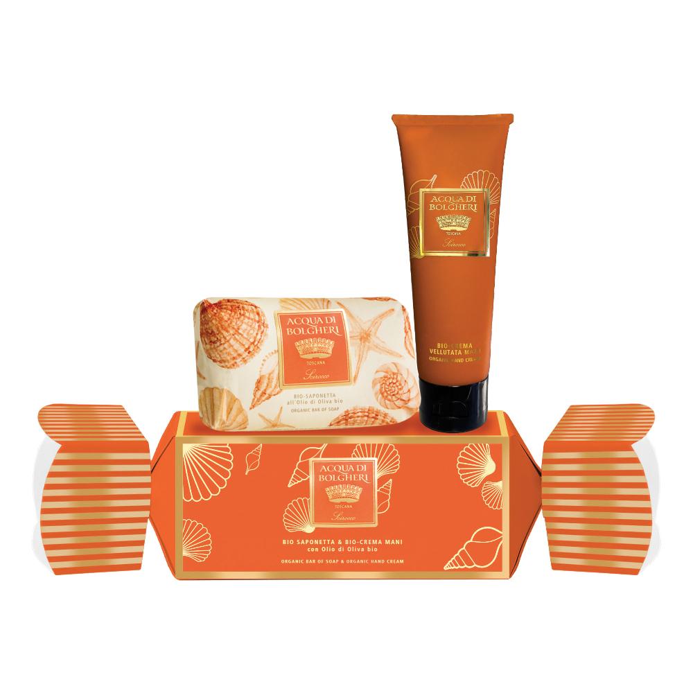 SCIROCCO COFANETTO CARAMELLA BIO SAPONETTA & BIO CREMA MANICON OLIO DI OLIVA BIO