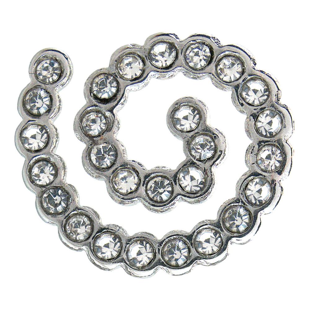 BJT927 ORECCHINI SPIRAL WHITE STAINLESS STEEL