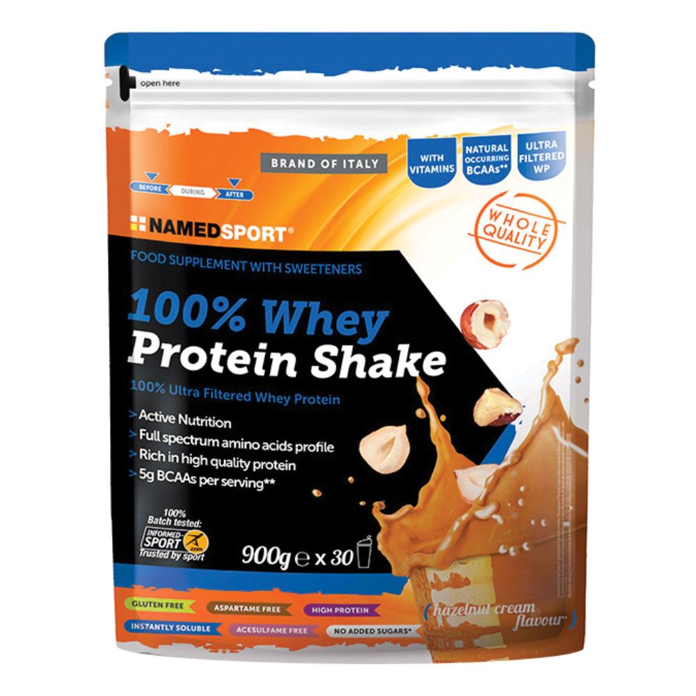 Named Sport 100% Whey Protein Shake gusto crema di nocciola - 900 g polvere
