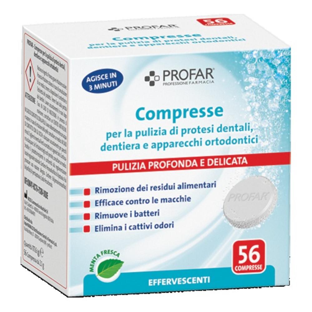PROFAR COMPRESSE PULENTI PER DENTIERE E APPARECCHI 56 PEZZI